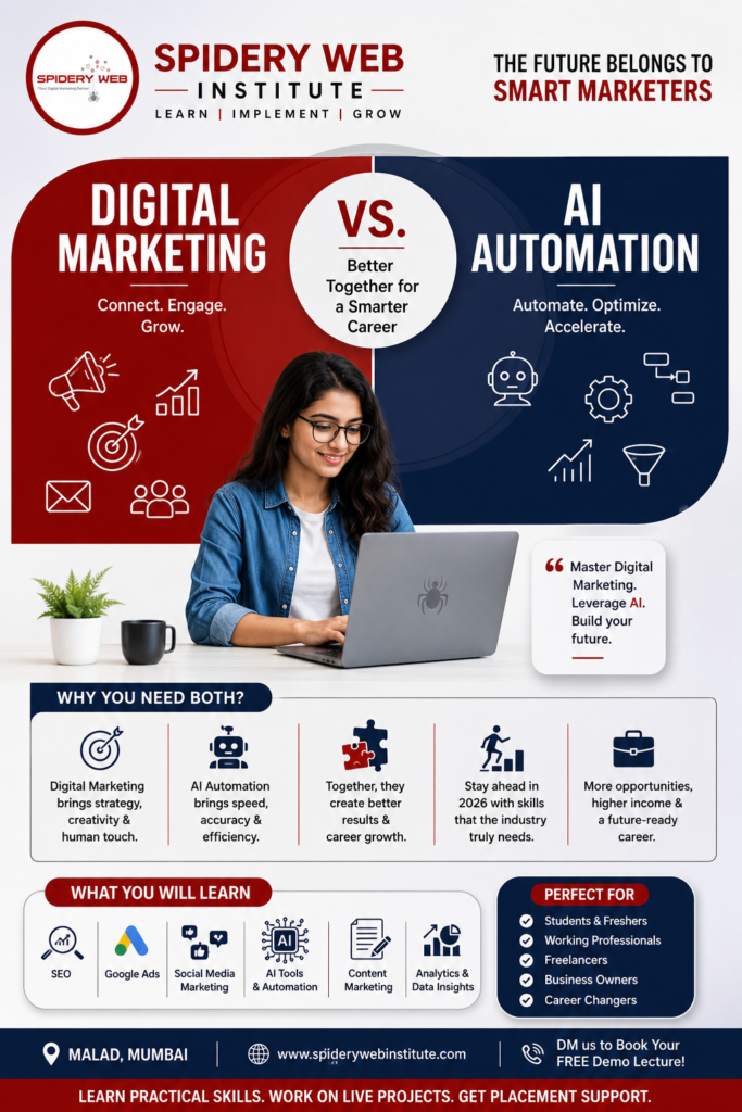Spidery Web Institute is Best Digital Marketing Institute in Malad