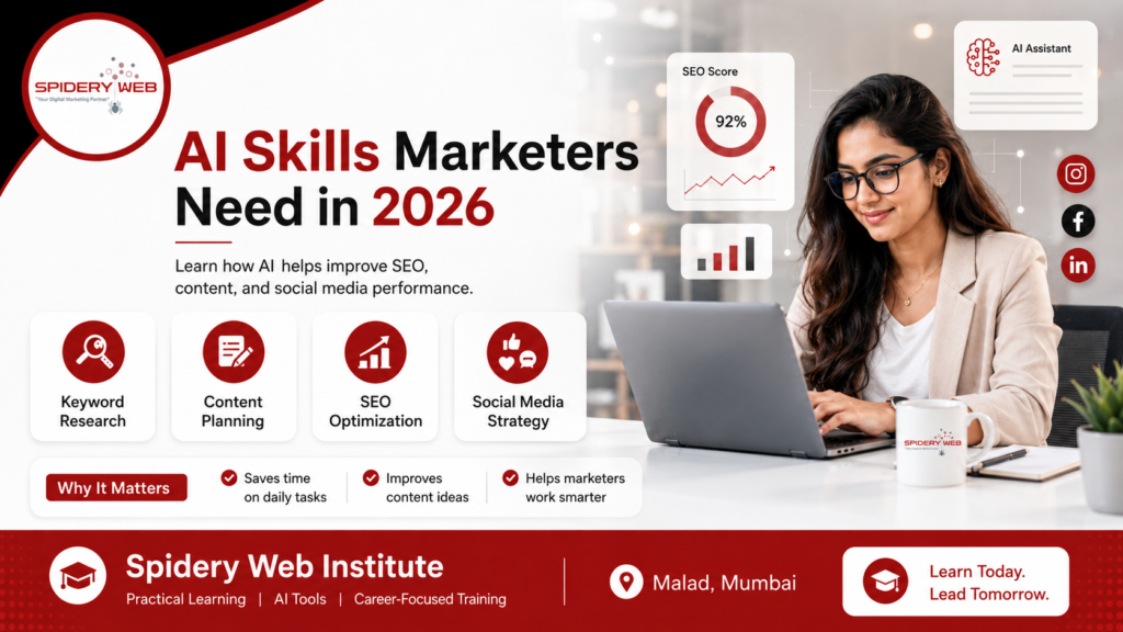 digital marketing institute in Malad | Spidery Web Institute