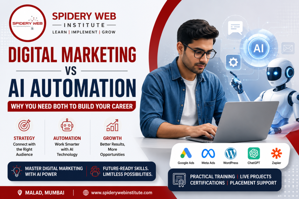 Spidery Web Institute offers Best Digital Marketing Course in Malad