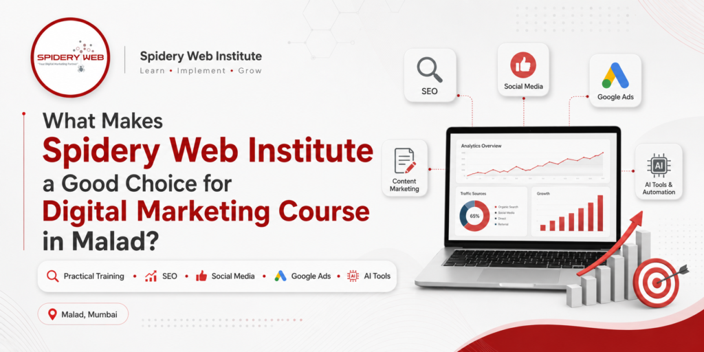 Best Digital Marketing Course in Malad | Spidery Web Institute