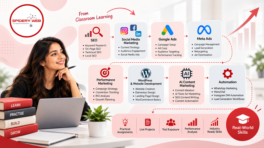Digital marketing institute in mumbai | Spidery Web Institute